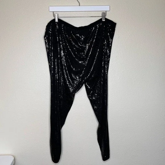 Black Sequin Women's Pants New With Tag 3x4× - Picture 6 of 13